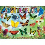 Puzzle  Eurographics-6100-5485 XXL Pieces - Garden Butterflies