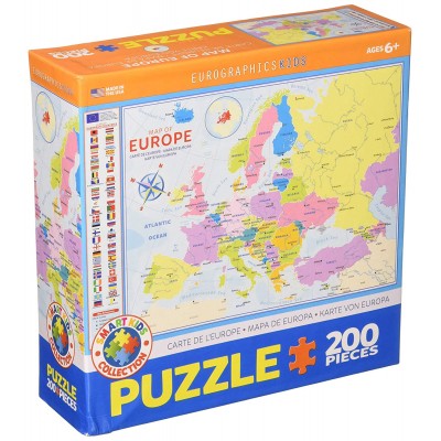 Puzzle Eurographics-6200-5374 Map of Europe