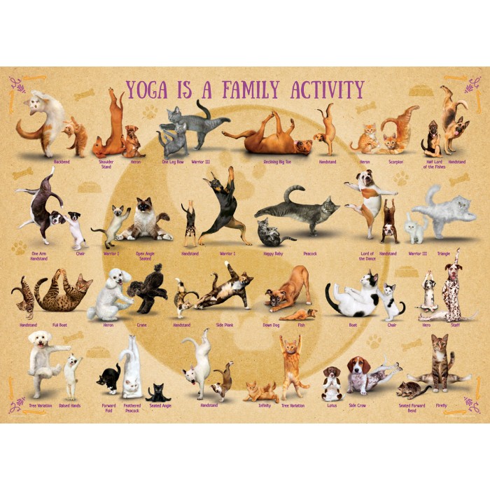 Puzzle  Eurographics-6500-5354 XXL Pieces - Yoga is A Family Activity