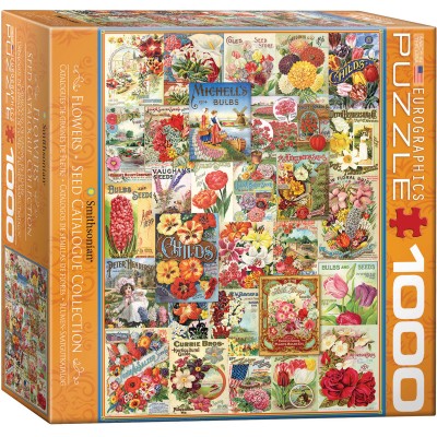 Puzzle Eurographics-8000-0806 Flowers Seed Catalogue Collection