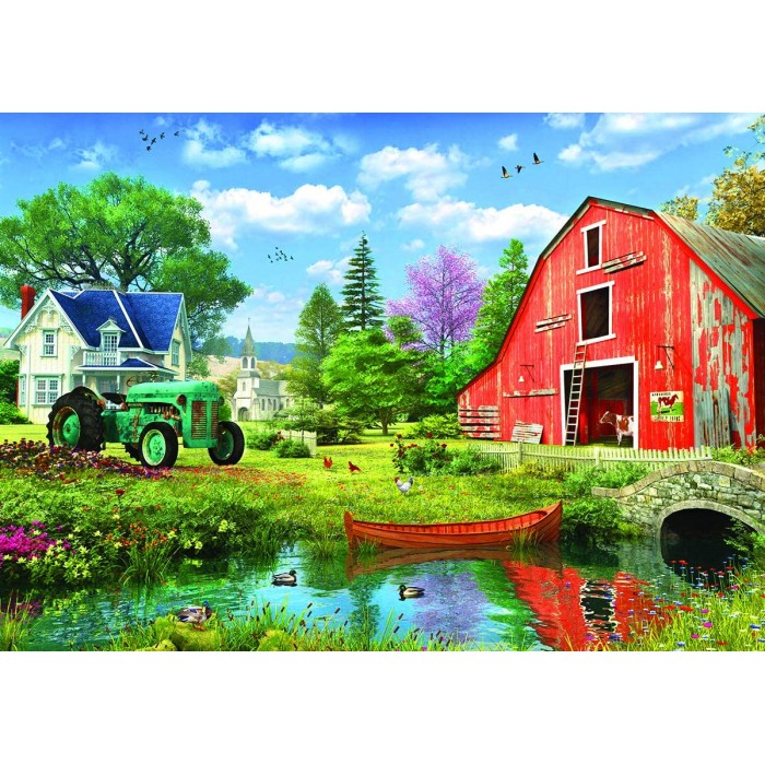 Puzzle  Eurographics-8051-5526 The Red Barn Tin