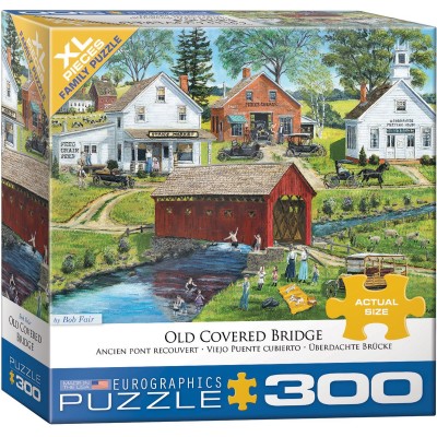 Puzzle Eurographics-8300-5383 XXL Pieces - Old Covered Bridge by Bob Fair