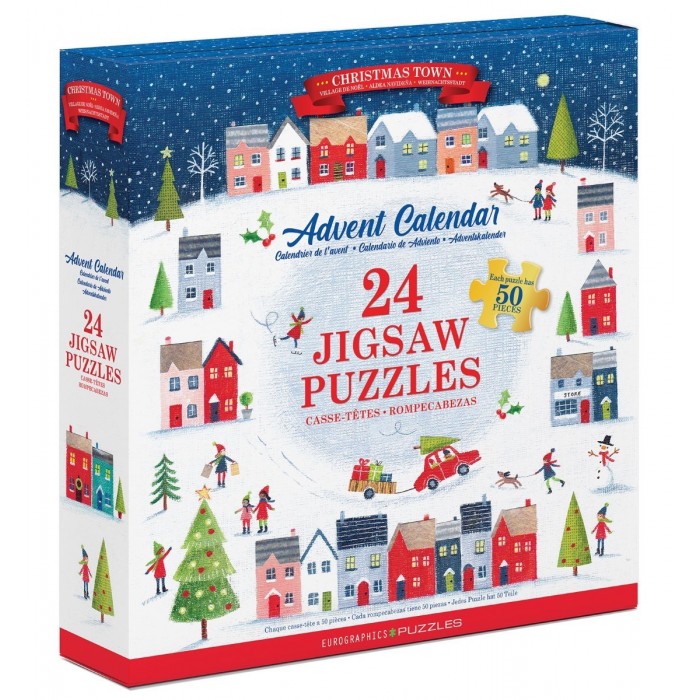 Eurographics-9924-5805 Advent Calender - Christmas Town - 24 Puzzles