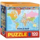 Mini Puzzle - World Map for Kids