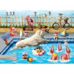 Puzzle   XXL Pieces - Crazy pool day by Lucia Heffer