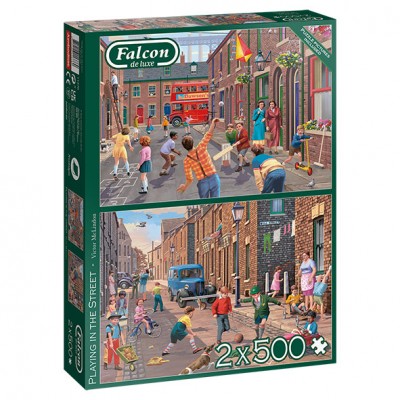 Falcon-11376 2 Puzzles - Playing in the Street