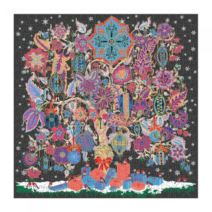  Galison-37684 Liberty - Christmas Tree of Life - 500 Piece Foil Puzzle