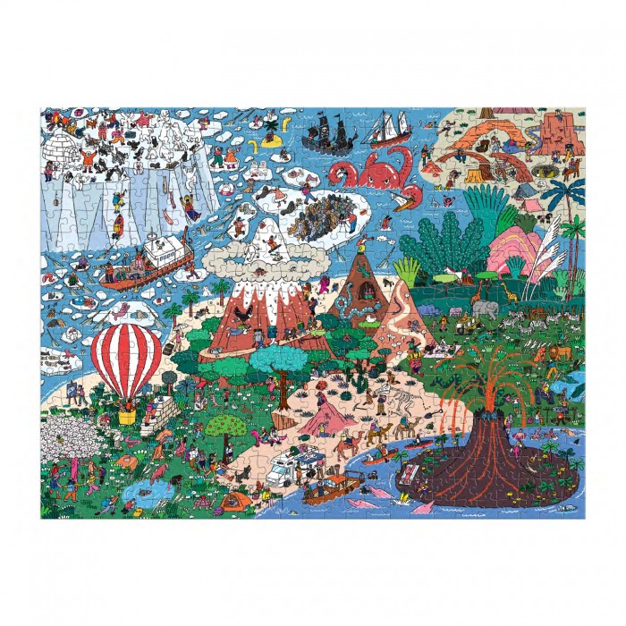  Galison-38227 Where's ________? Curious and Far Out Places 500 Piece Search and Find Puzzle