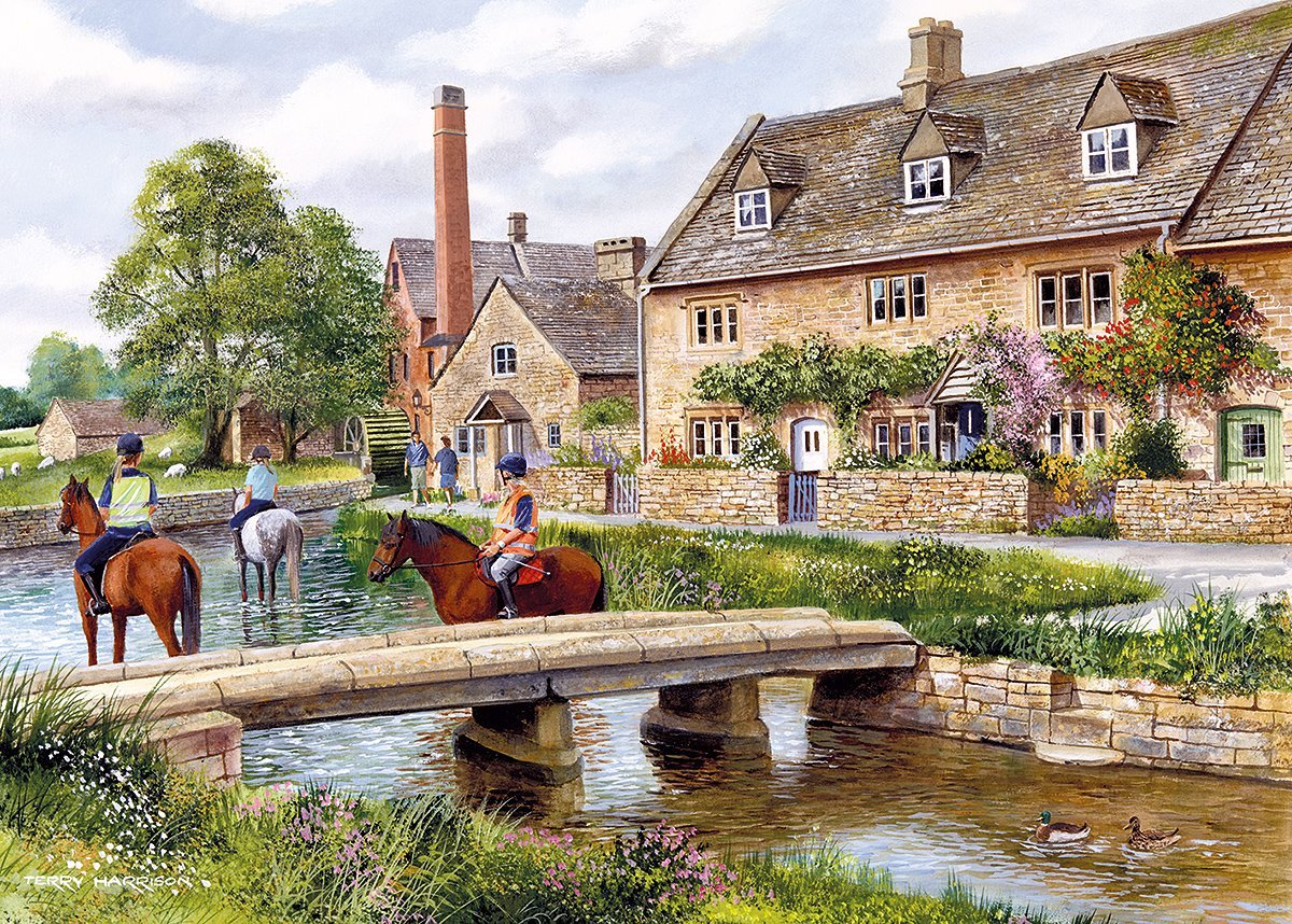 2 Jigsaw Puzzles - Terry Harrison : Cotswold villages 