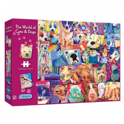 Puzzle Gibsons-G7136 The World of Cats & Dogs