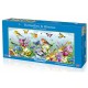 Jigsaw Puzzle - Panoramic - 636 Pieces : Butterflies and Blooms