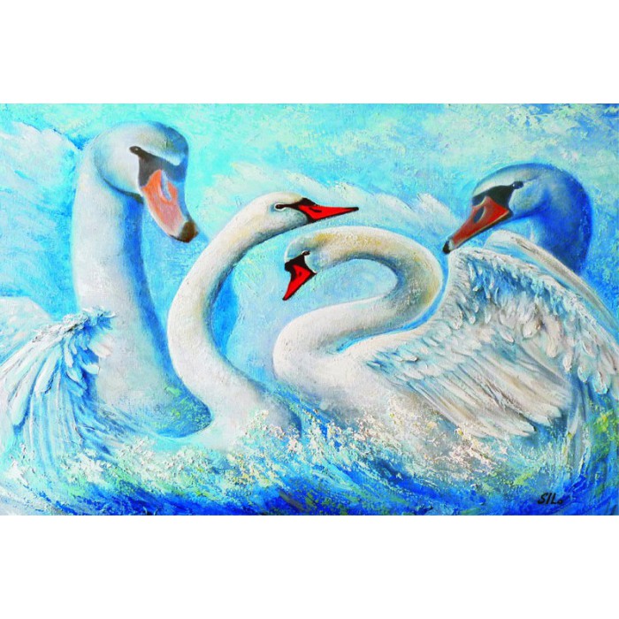 Puzzle  Gold-Puzzle-61222 Swans