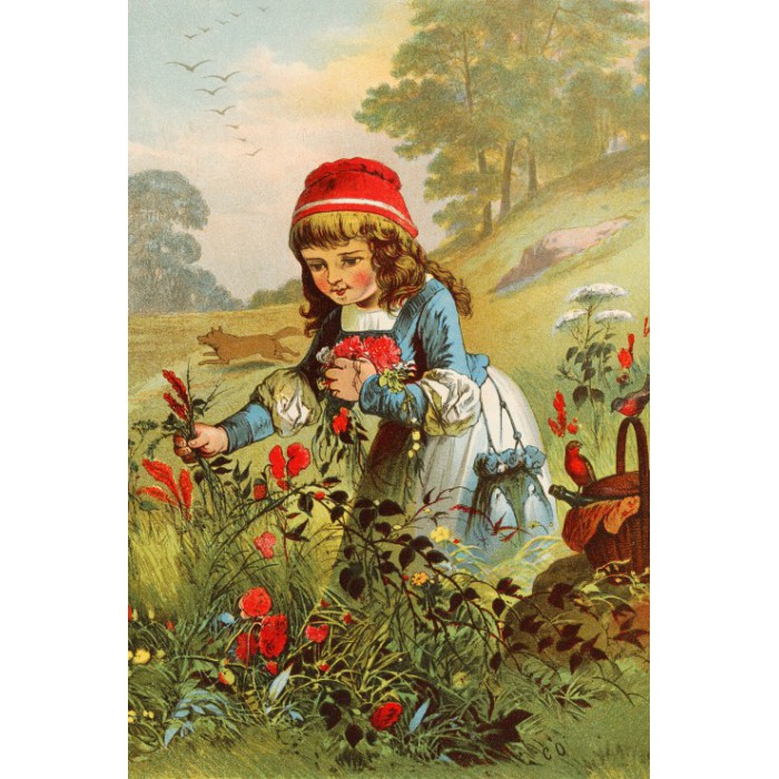 Puzzle  Grafika-F-30863 Little Red Riding Hood, illustration by Carl Offterdinger