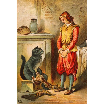 Puzzle Grafika-F-30864 Puss in Boots, illustration by Carl Offterdinger