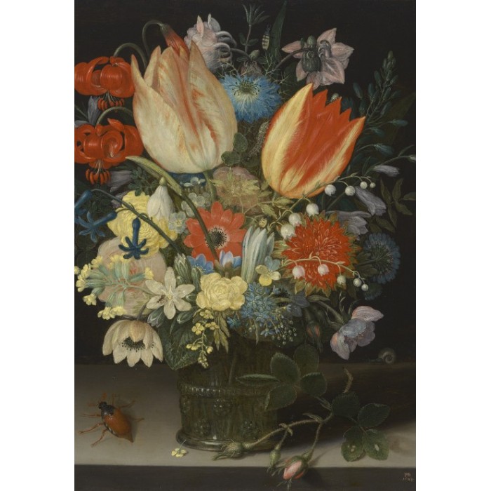 Puzzle  Grafika-F-31076 Peter Binoit: Still Life with Tulips, 1623