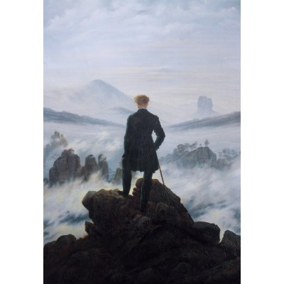 Puzzle Grafika-F-31138 Caspar David Friedrich - Wanderer above the sea of fog, 1818