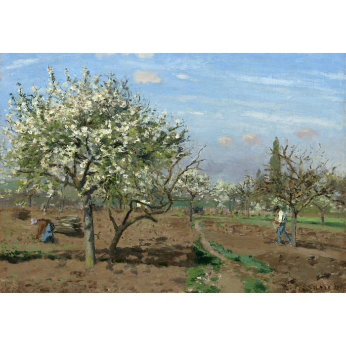 Puzzle  Grafika-F-31245 Camille Pissarro : Orchard in Bloom, Louveciennes, 1872