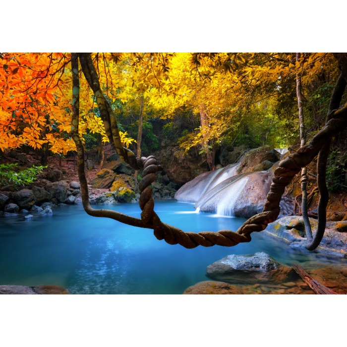 Puzzle  Grafika-F-31676 Waterfall in Forest