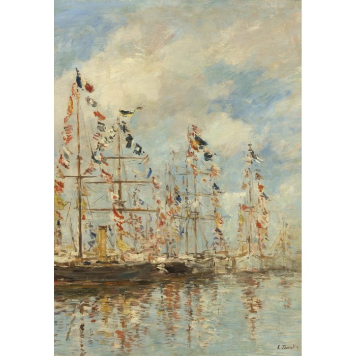 Eugène Boudin - Yacht Basin at Trouville-Deauville, 1895/1896