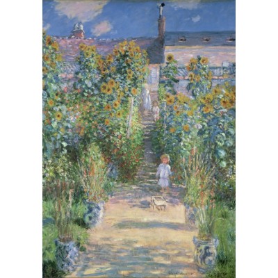 Puzzle Grafika-F-31832 Claude Monet - The Artist's Garden at Vétheuil, 1880