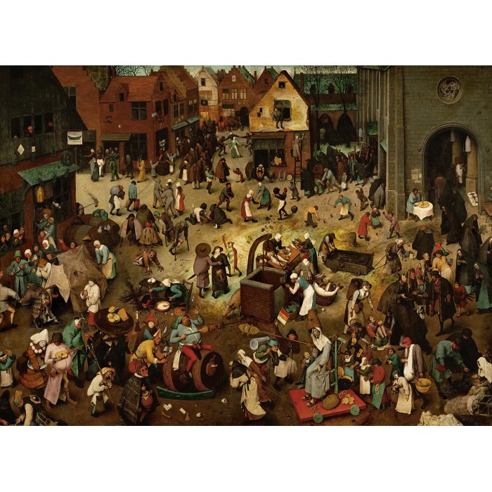 Puzzle Grafika-02995-P Brueghel Pieter - The Fight Between Carnival and Lent, 1559