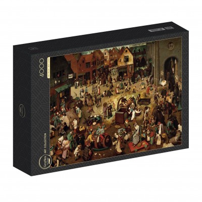 Puzzle Grafika-02995-P Brueghel Pieter - The Fight Between Carnival and Lent, 1559