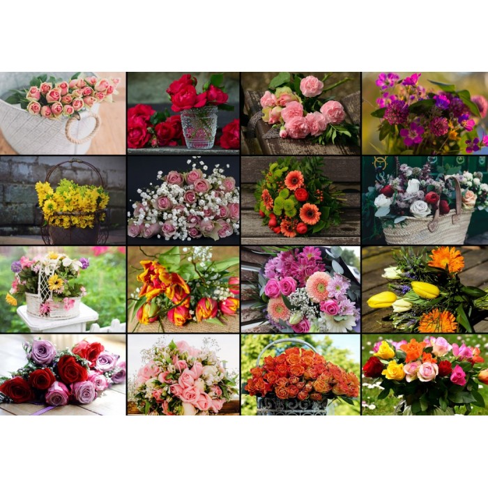 Puzzle  Grafika-F-30100 Collage - Flowers