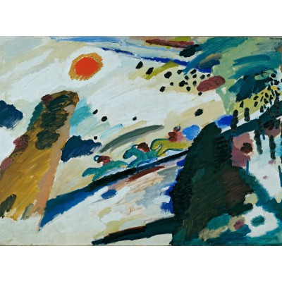Puzzle Grafika-F-30163 Wassily Kandinsky - Romantic Landscape, 1911