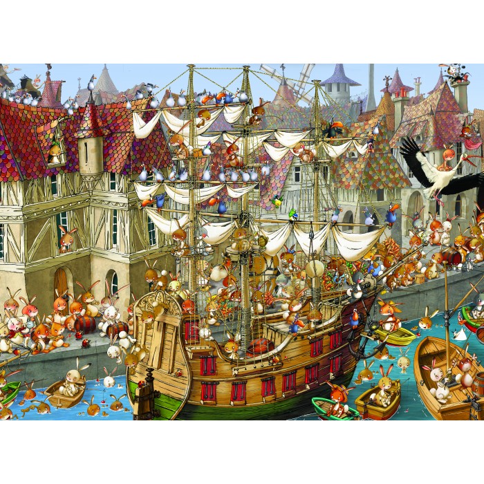 Puzzle Grafika-F-30390 François Ruyer: Rabbits!
