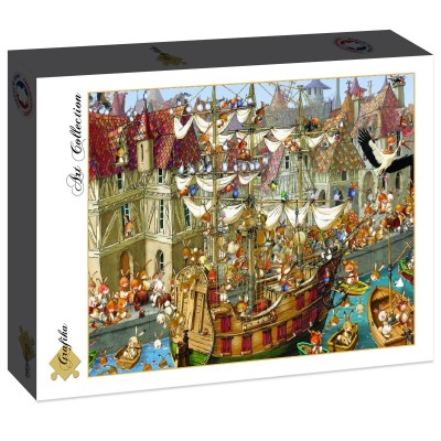 Puzzle Grafika-F-30390 François Ruyer: Rabbits!