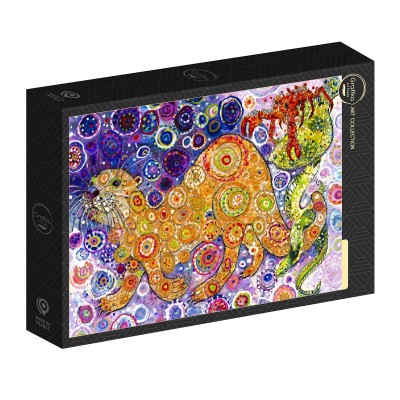 Puzzle Grafika-F-32222 Sally Rich - Otters Catch