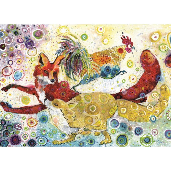 Puzzle  Grafika-F-32254 Sally Rich - Leaping Fox's