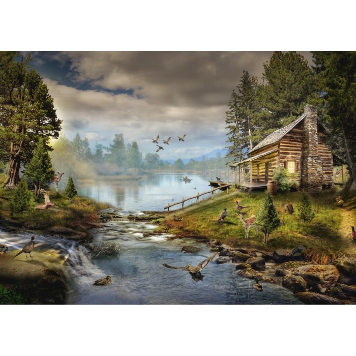 Puzzle  Grafika-F-32265 The Fisherman's Cabin