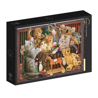 Puzzle Grafika-F-32703 Cats in the Toy box