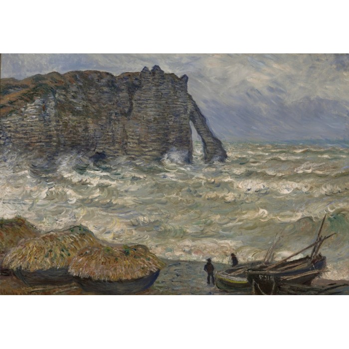 Puzzle Grafika-F-32783 Claude Monet - Mer agitée à Étretat, 1883