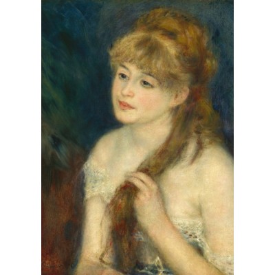 Puzzle Grafika-F-32876 Auguste Renoir: Young Woman Braiding Her Hair, 1876