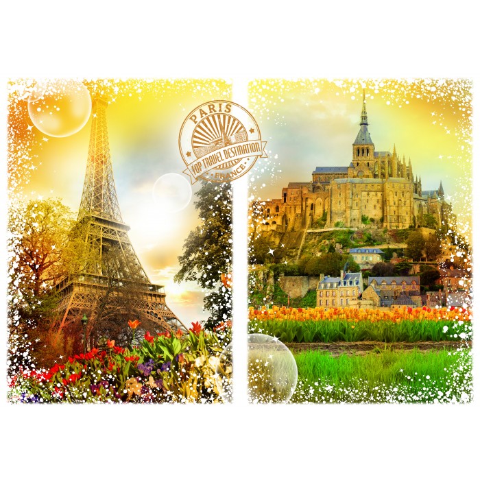 Puzzle  Grafika-F-33030 Travel around the World - France
