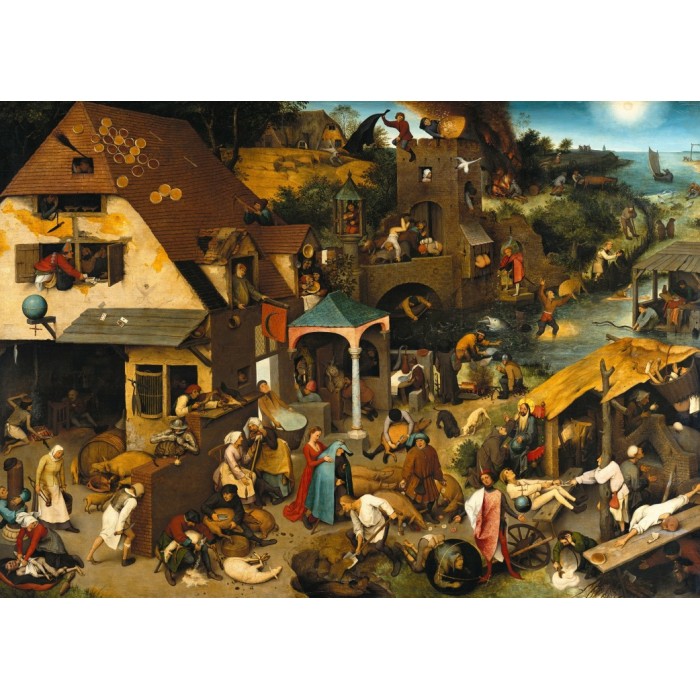 Puzzle  Grafika-F-33554 Brueghel Pieter: The Dutch Proverbs, 1559