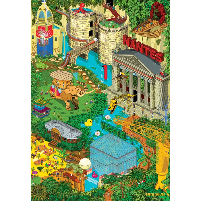 Puzzle Grafika-F-33669 Nantes - Green 2
