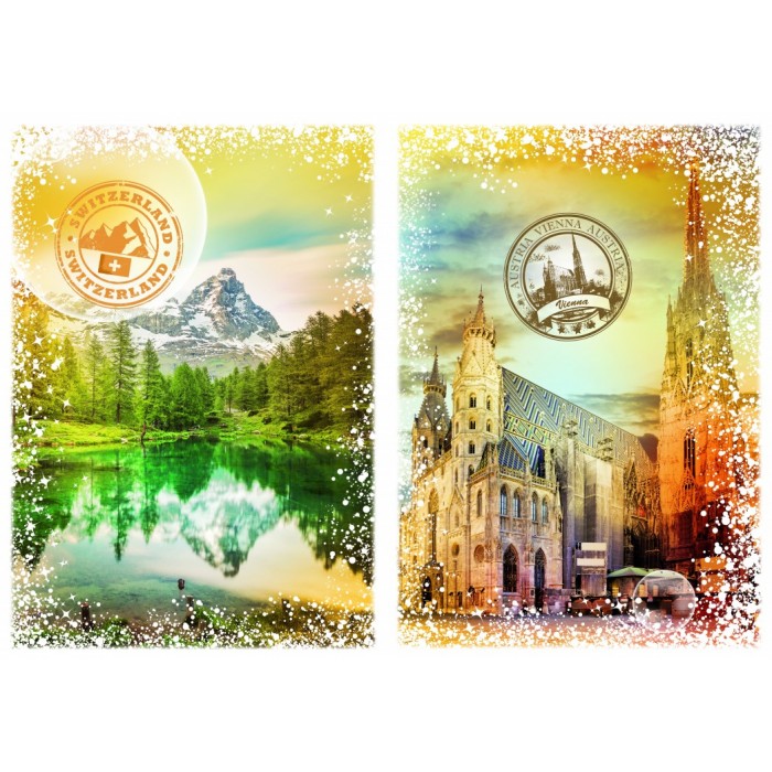 Puzzle  Grafika-T-00236 Travel around the World - Austria and Switzerland