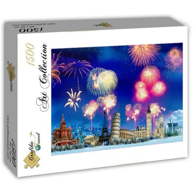 Puzzle Grafika-T-00868 New Year's Eve around the World