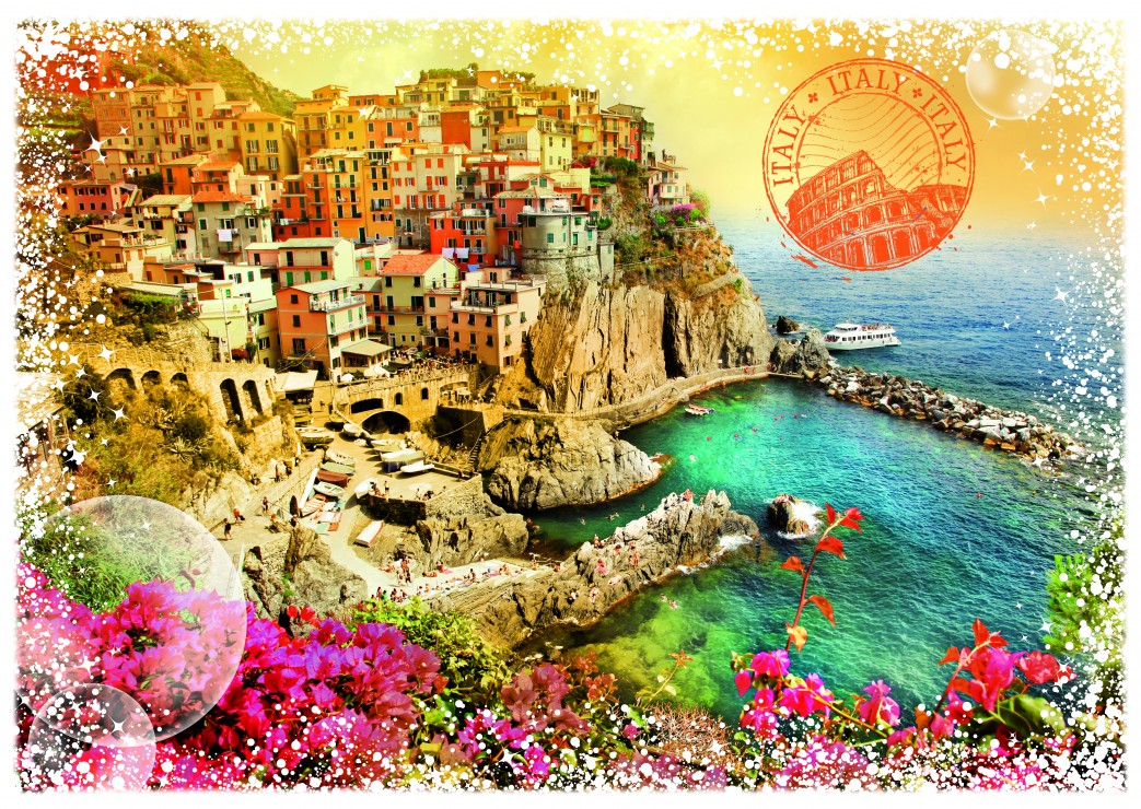 Puzzle Travel Around The World Italy Grafika T 00216 1000 Pieces Jigsaw Puzzles Towns And Villages Jigsaw Puzzle