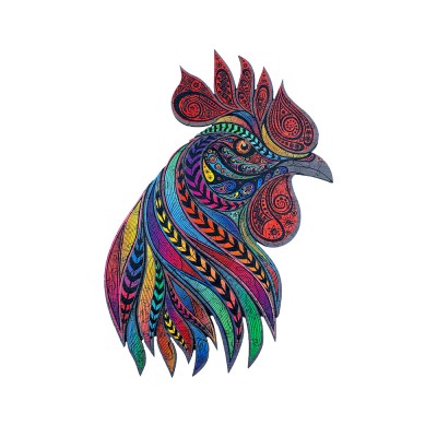 Harmandi-Puzzle-90048 Wooden Jigsaw Puzzle - The Singing Rooster