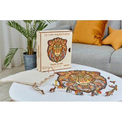 Harmandi-Puzzle-90086 Wooden Puzzle - The Majestic Lion