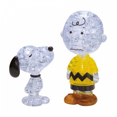 HCM-Kinzel-59199 3D Puzzle - Crystal Puzzle - Snoopy & Charlie Brown