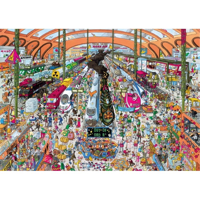 Puzzle Heye-29730 Christoph Schöne: Train Station