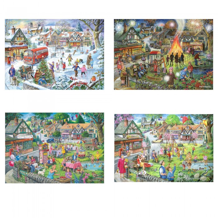  House-Of-Puzzles-HP0767 4 Puzzles - Seasons On The Green