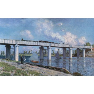 Puzzle Impronte-Edizioni-080 Claude Monet - The Railroad Bridge at Argenteuil