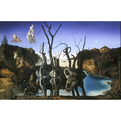 Puzzle Impronte-Edizioni-240 Salvador Dalí - Swans Reflecting Elephants