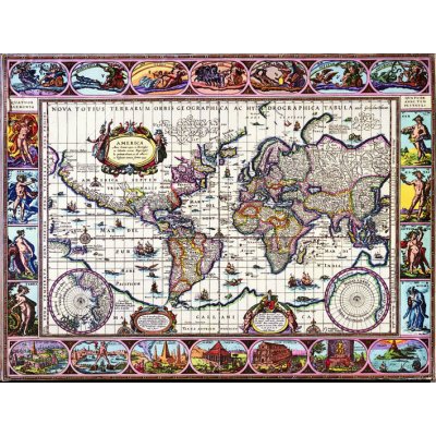 Puzzle Impronte-Edizioni-247 Illustrated World Map